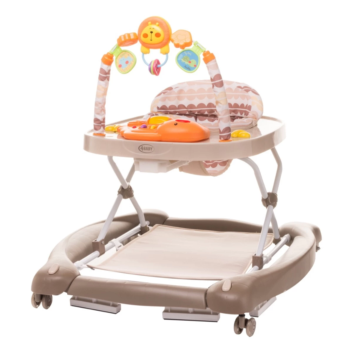 4Baby Swing'n Push Camel 3- In-1 Loopstoel Met Schommelfunctie