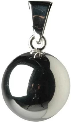 Babylonia Bola Effen Bal Zilver Zwangerschapsketting Met Babybel VZ100
