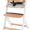 Kinderkraft Enock Wit/Naturel Houten Kinderstoel Met Zitverkleiner KHENOC0PWHT0000