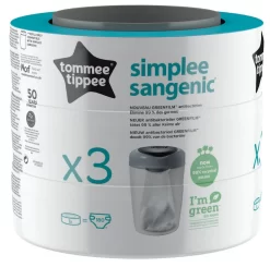 Tommee Tippee Simplee Sangenic Navulcassettes 3-pack 87033504 (eco)