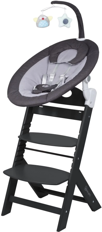 Babygo Homey Set Black Babyschommel En Kinderstoel 19013 - Afbeelding 2
