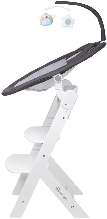 Babygo Homey Set Black/White Babyschommel En Kinderstoel 19014 - Afbeelding 12