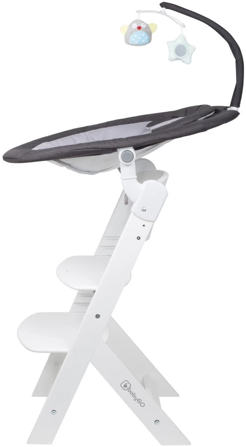 Babygo Homey Set Black/White Babyschommel En Kinderstoel 19014 - Afbeelding 11