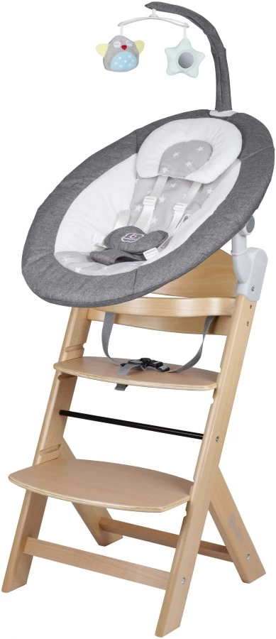 Babygo Homey Set Grey/Nature Babyschommel En Kinderstoel 19021 - Afbeelding 2