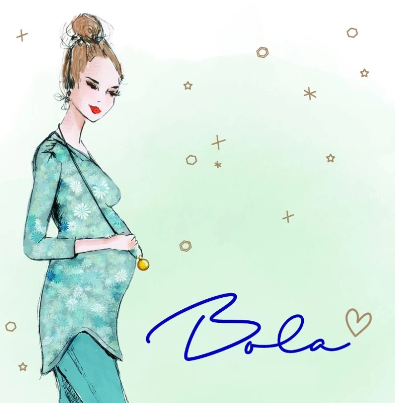 Babylonia Bola Ster/Maan Zwangerschapsketting Met Babybel VF101 - Afbeelding 3