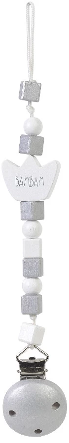 BamBam Grijs Kroon Speenkoord 51053