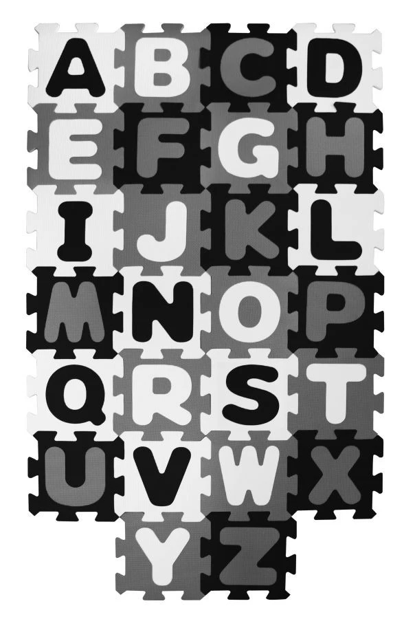 Bieco Zwart/Wit Schuimrubber Alfabet Puzzel Mat 19201506