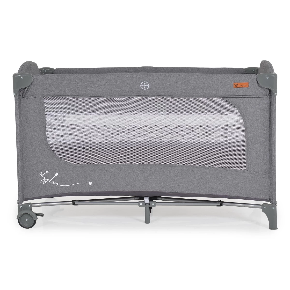 Cangaroo Skyglow 2 Grey Campingbed Incl. Bodemverhoger - Afbeelding 2