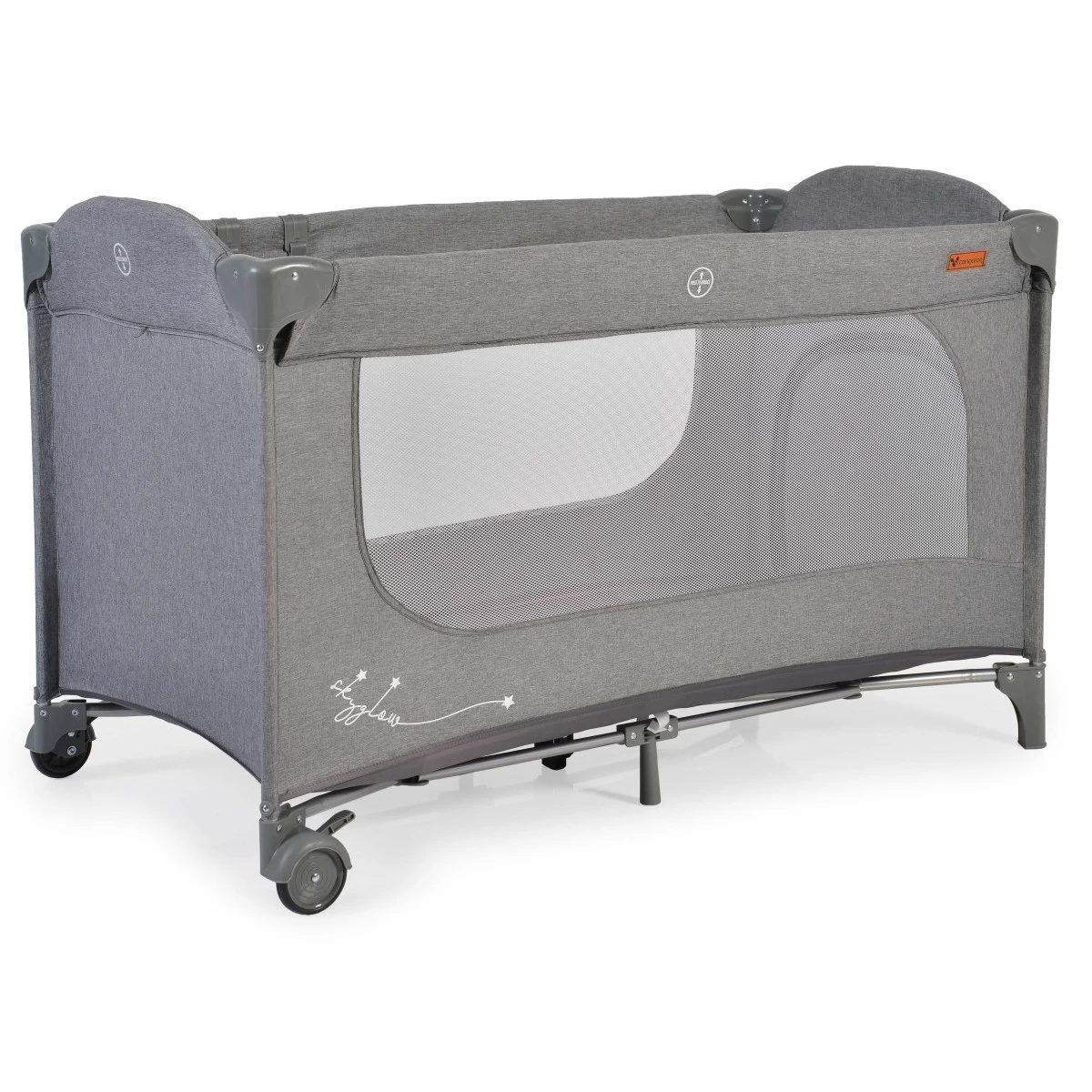 Cangaroo Skyglow 2 Grey Campingbed Incl. Bodemverhoger - Afbeelding 3