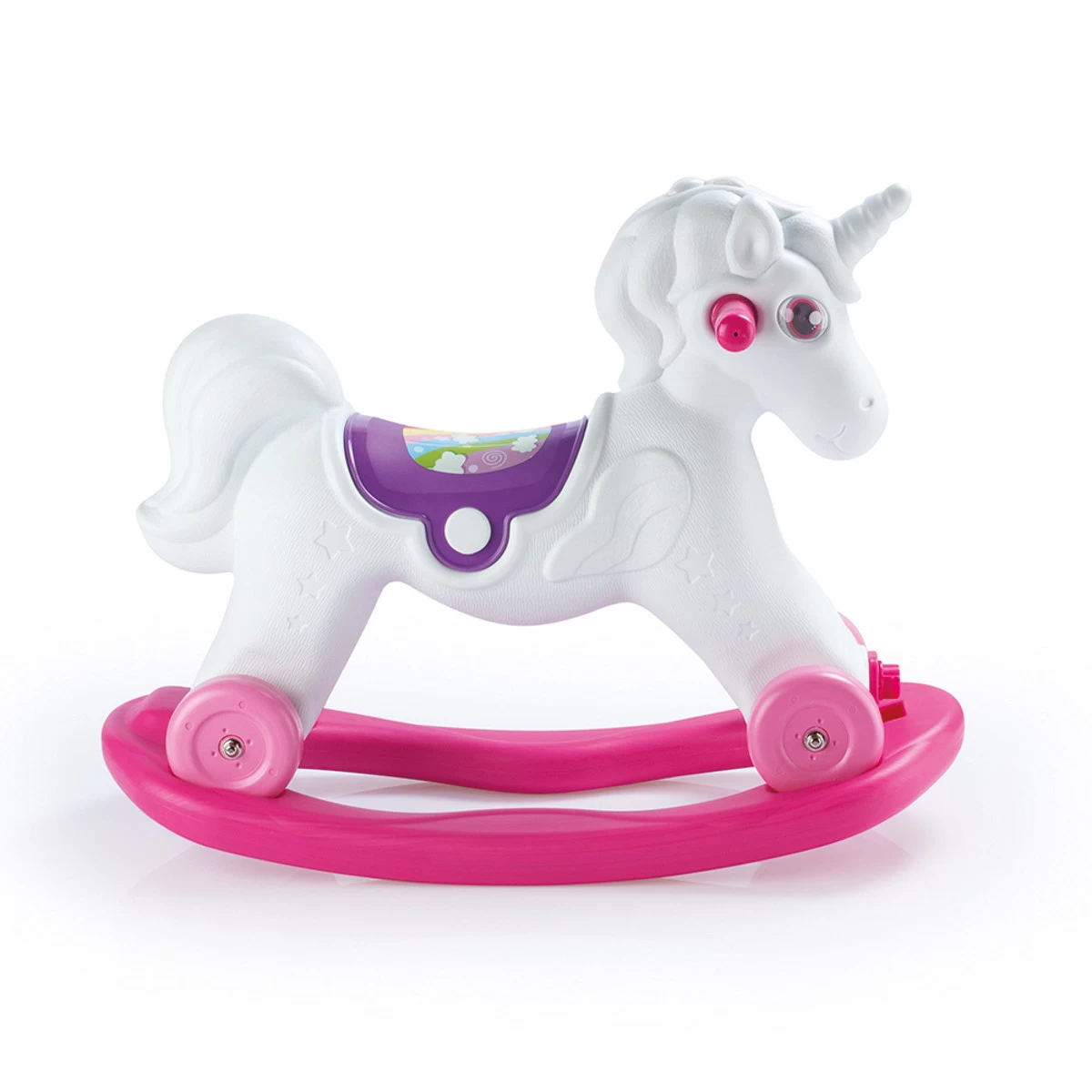 Dolu Unicorn Roze/Wit Hobbelpaard 2509 - Afbeelding 2