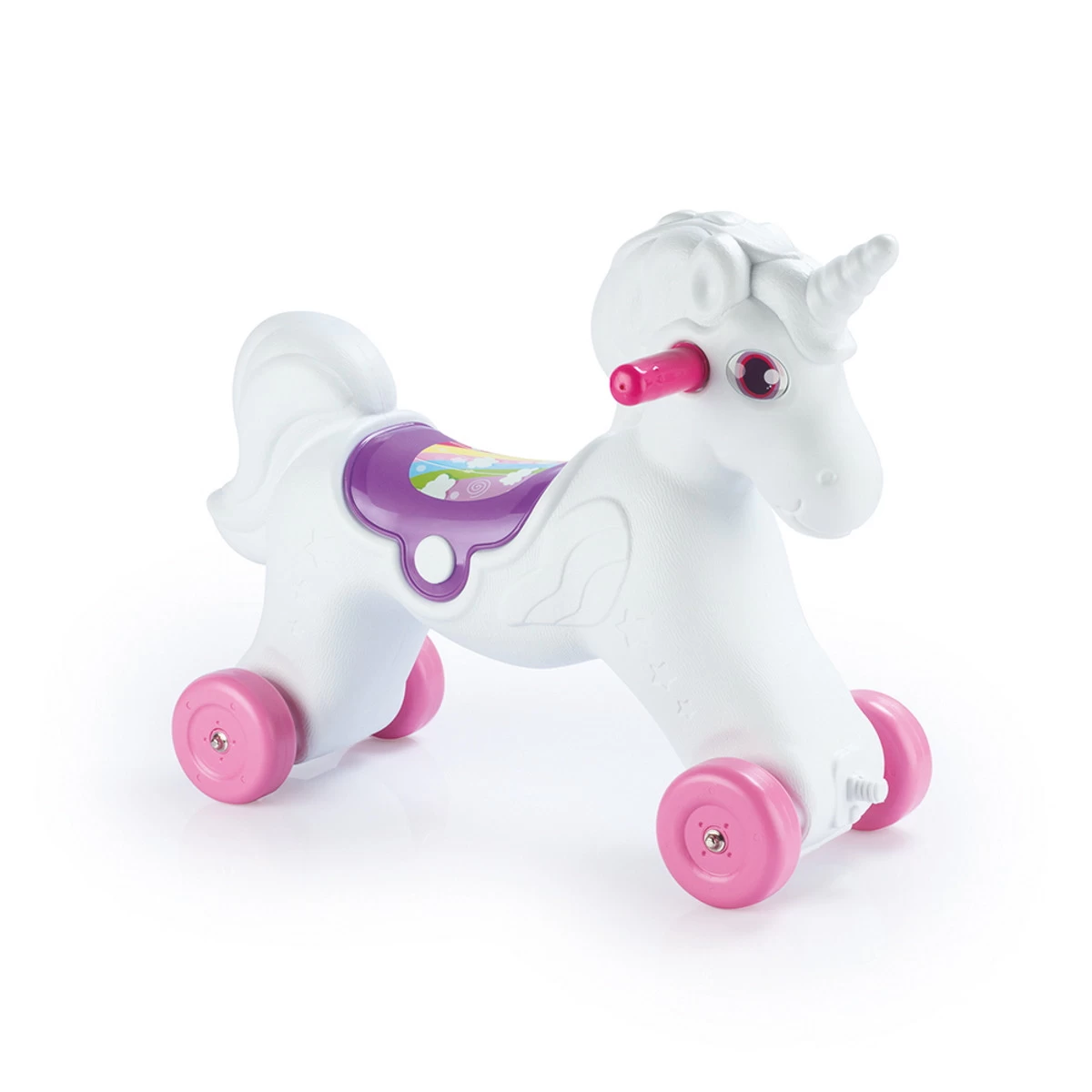 Dolu Unicorn Roze/Wit Hobbelpaard 2509 - Afbeelding 3