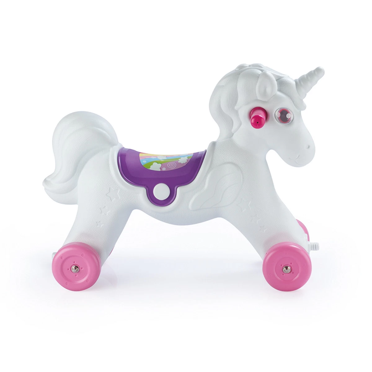 Dolu Unicorn Roze/Wit Hobbelpaard 2509 - Afbeelding 4