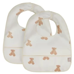 Jollein Teddy Bear 2-pack Waterproof Slabber 029-864-66095