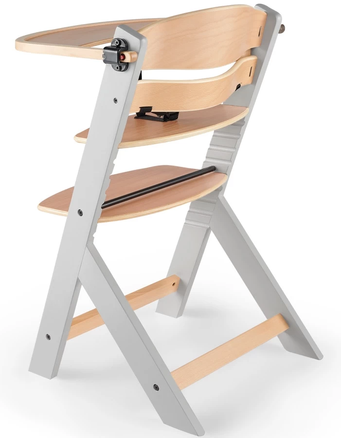 Kinderkraft Enock Grijs/Naturel Houten Meegroei Kinderstoel KKKENOCGRY0000 - Afbeelding 4