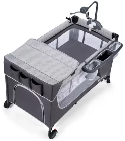 Kinderkraft Leody Grey Campingbed Met Accessoires KCLEOD00GRY00AC