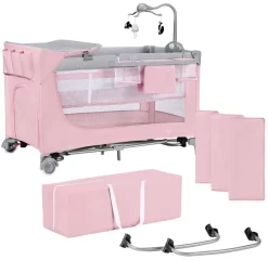 Kinderkraft Leody Pink Campingbed Met Accessoires KCLEOD00PNK00AC