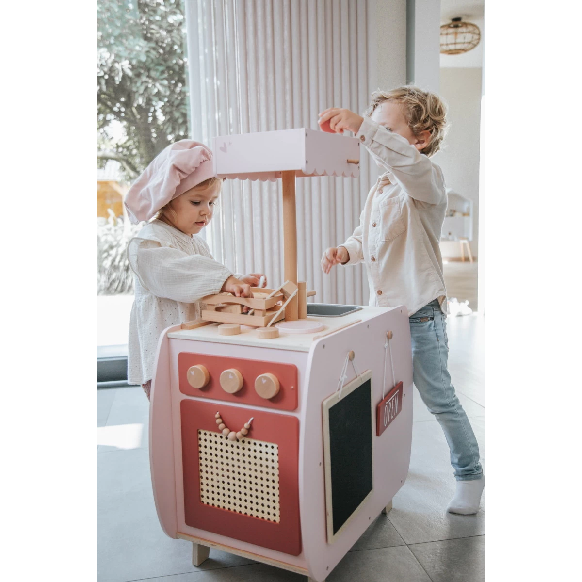 Label Label Roze Houten Bistro Keuken LLWT-34741 - Afbeelding 7