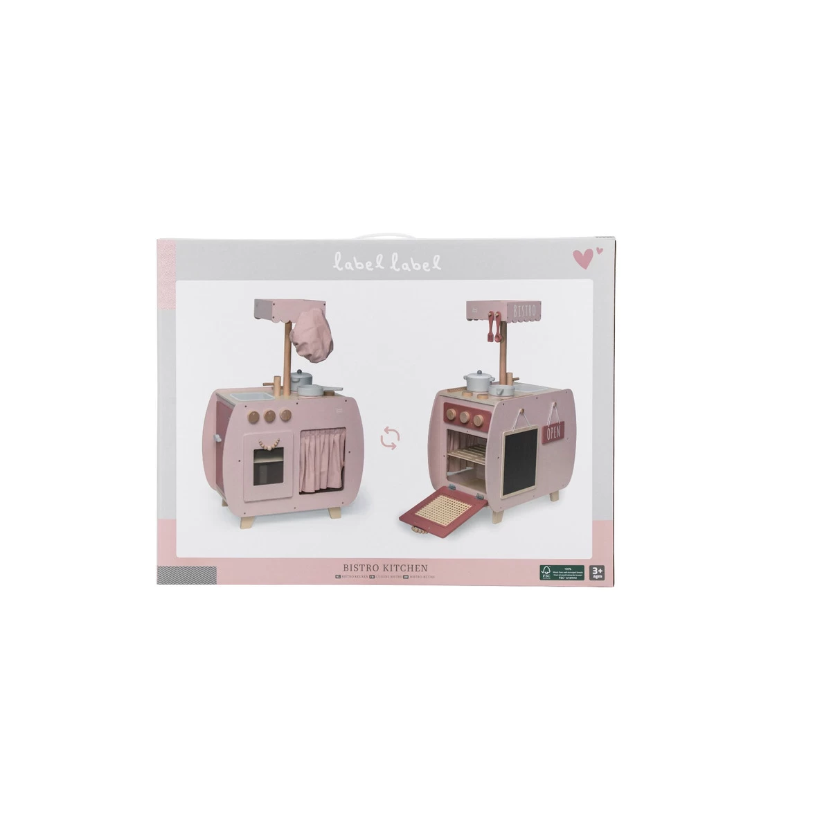 Label Label Roze Houten Bistro Keuken LLWT-34741 - Afbeelding 9