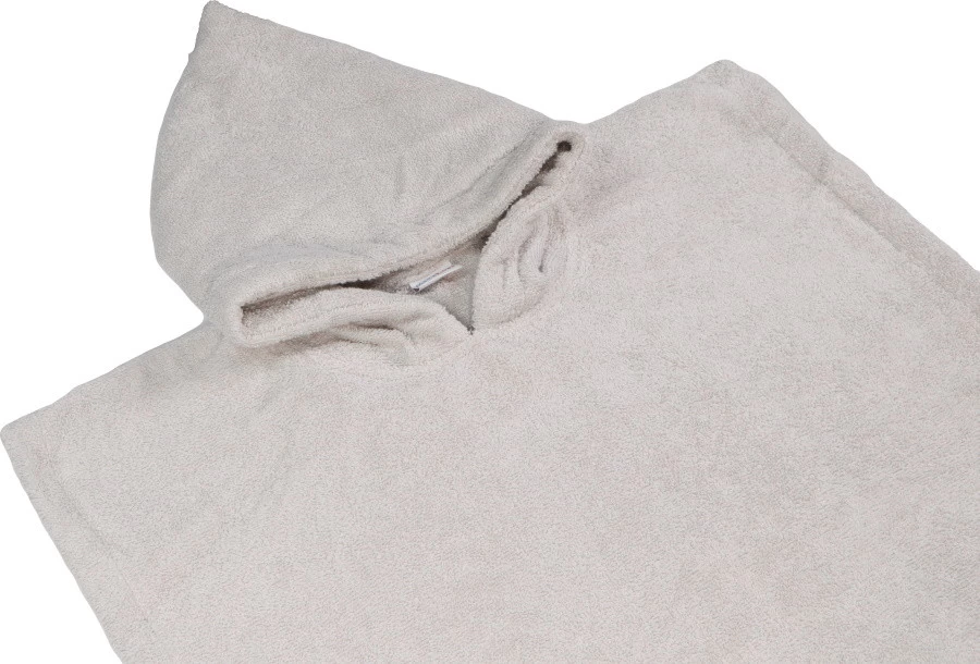 MamaLoes Badstof Light Grey Baby Poncho ML5286 - Afbeelding 2