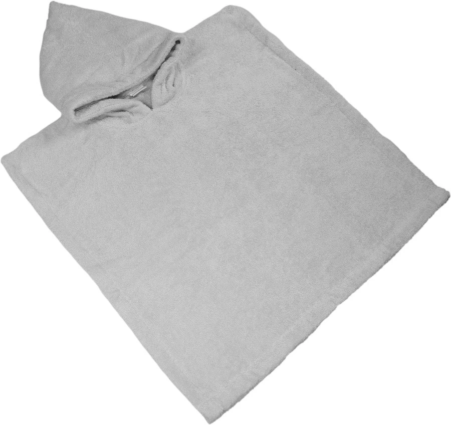 MamaLoes Badstof Light Grey Baby Poncho ML5286 - Afbeelding 3