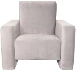 Ding Jamie Velvet Grijs Kinderfauteuil DI-34204