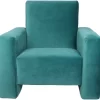 Ding Jamie Velvet Petrol Kinderfauteuil DI-34205