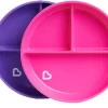 Munchkin 2 Stuks Paars/Roze Bordjes Met Zuignap 05191701