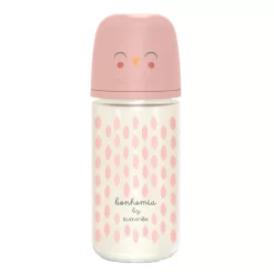 Suavinex Bonhomia Feather Pink 240 Ml Glazen Fles SXSBX5079815